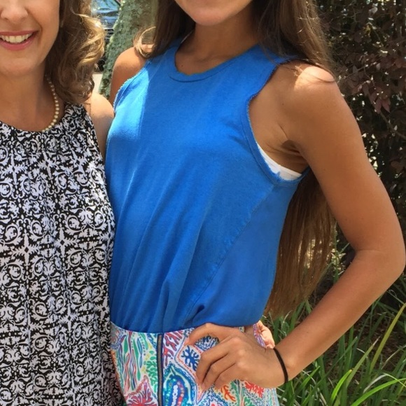 Phillip Lim for Target Blue Sleeveless Tank Top - Picture 2 of 12